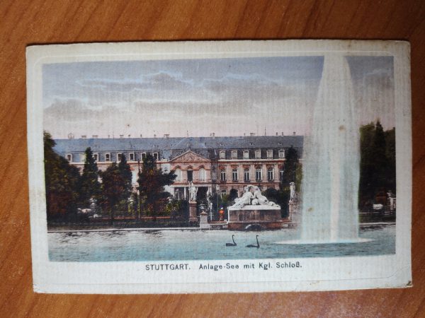 Postkarte Stuttgart Anlage See Schloss
