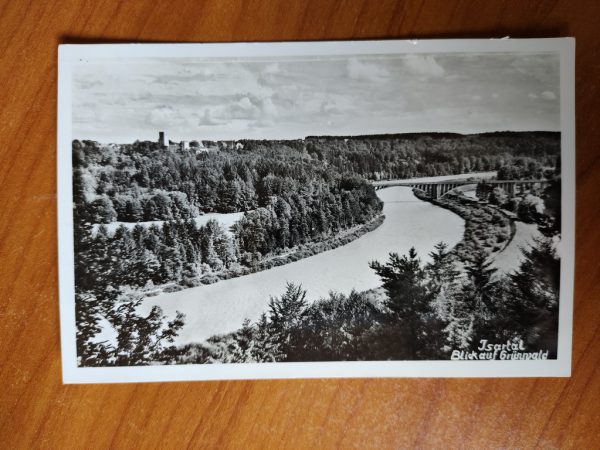 Postkarte Grunnwald Isartal