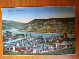 Postkarte Bingen Totalansicht