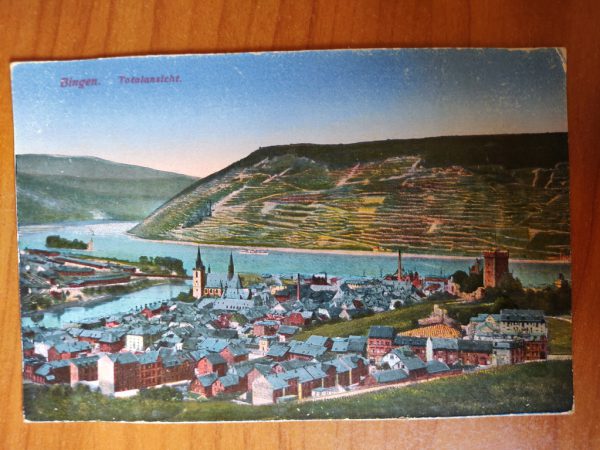 Postkarte Bingen Totalansicht