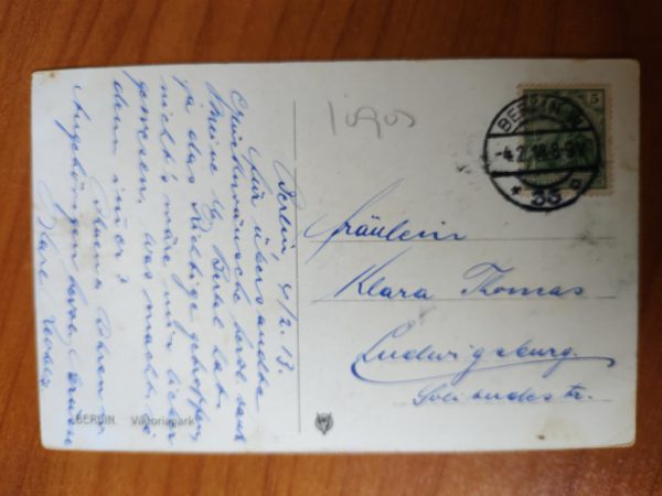 Postkarte Berlin Viktoriapark 1908 - Image 2
