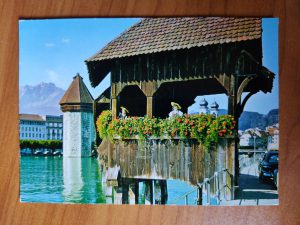 Postcard Luzern Kapellbrucke