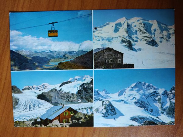 Postcard Diavolezza bahn Piz Bernina