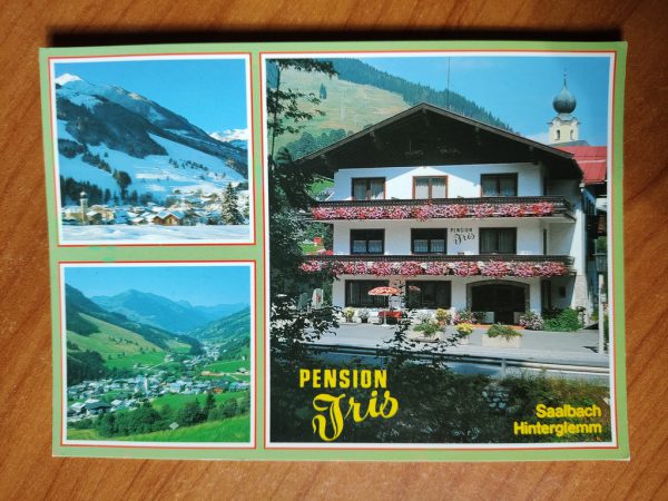 Postcard Pension Iris Saalbach
