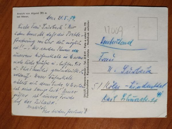 Postcard Meran Allgau - Image 2