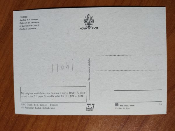 Postcard Firenze Church - Image 2