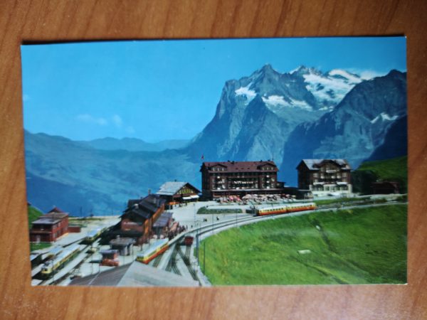 Postcard Jungfraubahn Kleine Scheidegg Train