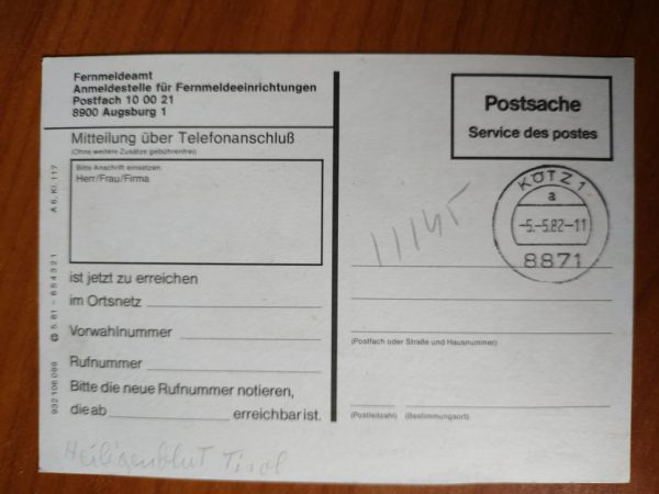 Postcard Augsburg Fernmedeambt - Image 2