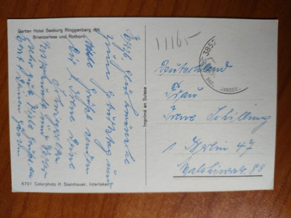 Postcard Garten Hotel Seeburg Rinngenberg - Image 2