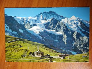 Postcard Scheidegg mit Jingfrau