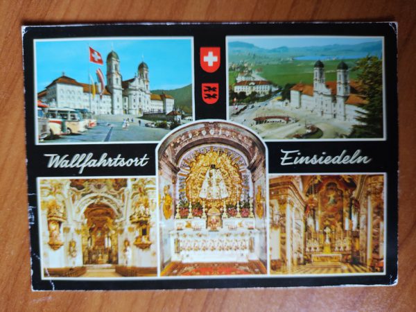 Postcard Wallfahrtsort Einsiedeln