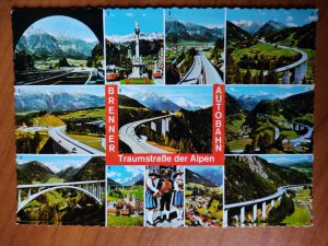 Postcard Brenner Autobahn