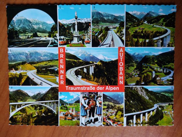 Postcard Brenner Autobahn