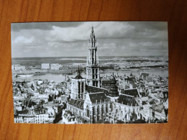 Postcard Antwerp Panorama Church