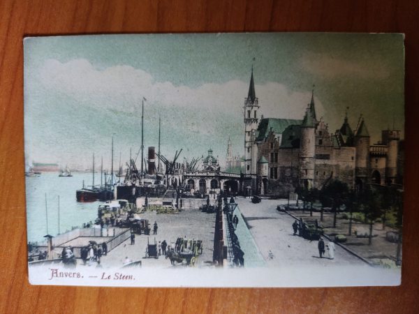 Postcard Antwerp Le Steen