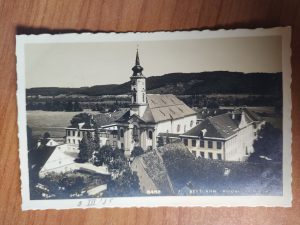 Postcard Schaftlarn Kloster uind Kirche