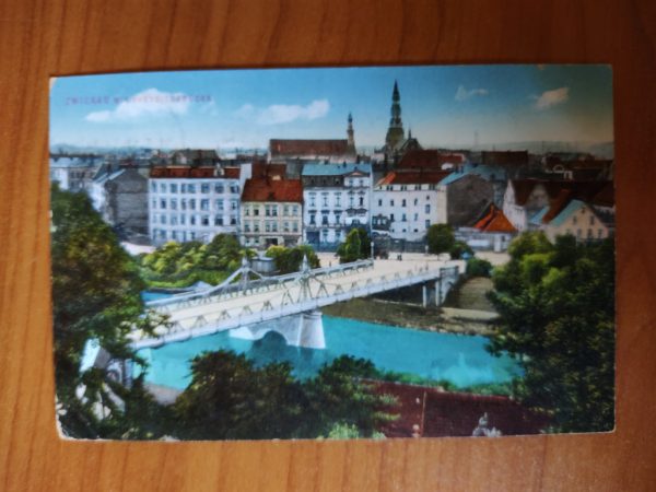 Postcard Zwickau Paradiesbrucke 1912