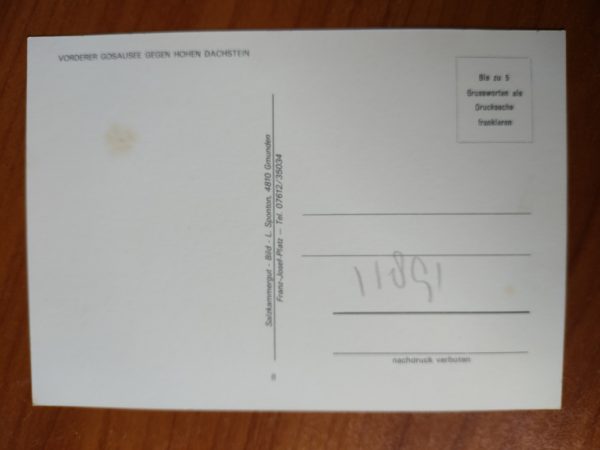 Postcard Vorderer Gosausee - Image 2