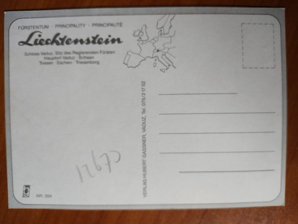 Postcard Lichtenstein with Map - Image 2