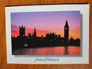 Postcard London Houses of Parliament