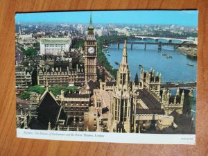 Postcard London Big Ben Thames Houses of Parliament