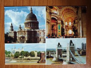 Postcard London St Paul Tower Bridege