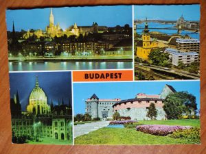 Postcard Budapest 4 pictures