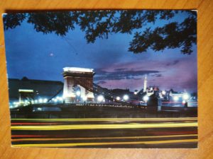 Postcard Budapest Chain Bridge
