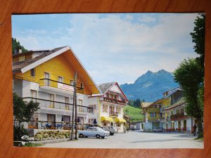 Postcard Abondance Hotel with Cars