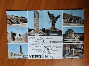 Postcard Verdun Map and 8 pictures
