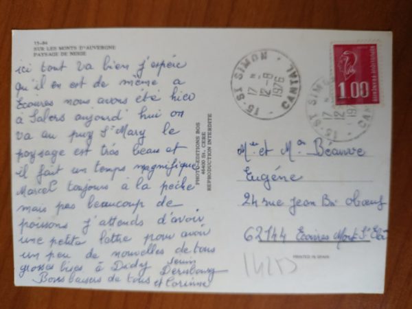 Postcard Paysage de Neige Auvergne - Image 2