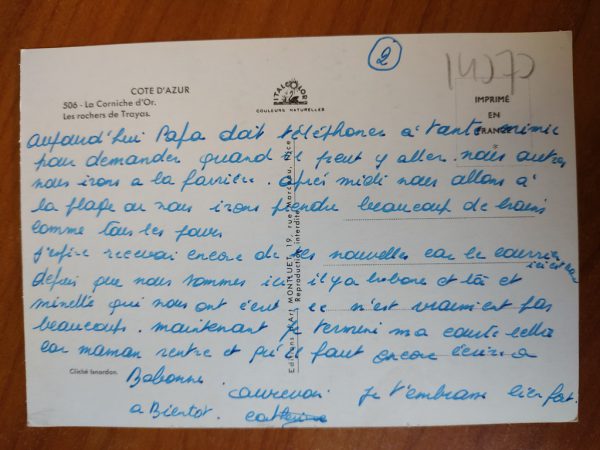 Carte Postale Cote de Azur - Image 2