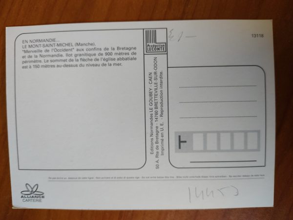 Carte Postale Mont Saint Michel - Image 2