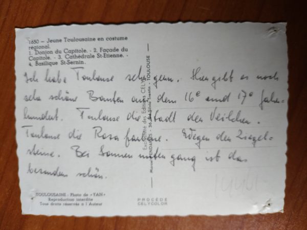 Carte Postale Souvenir de Toulouse - Image 2