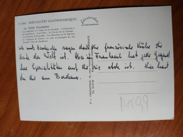 Carte Postale Gastronimiques France Girondine - Image 2