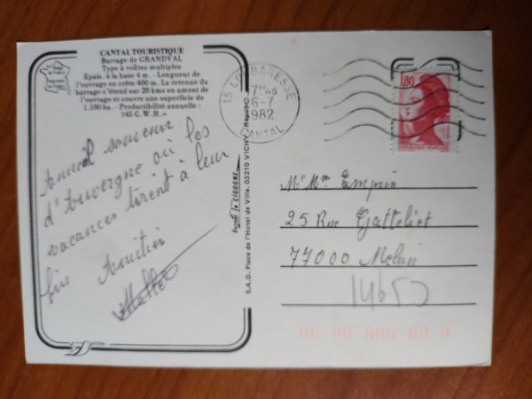 Carte Postale Barrage de Grandval - Image 2
