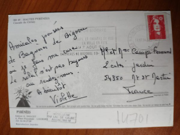 Carte Postale Cascade de Cerisey - Image 2