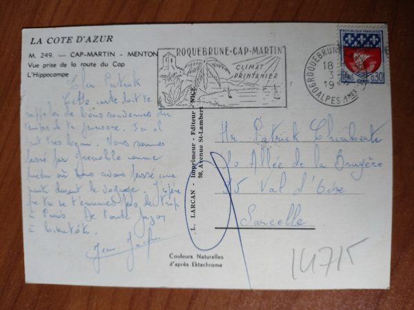 Carte Postale Cap Martin - Image 2