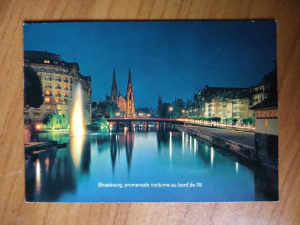 Postcard Strasburg Promenade Nocturne