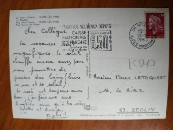 Postcard Jan Les pins - Image 2
