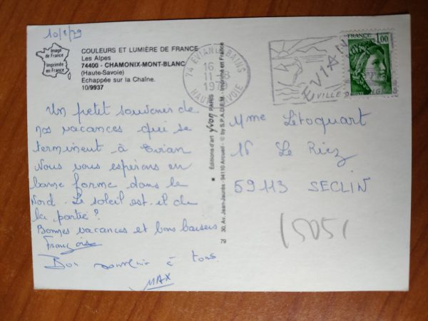 Postcard Les Alpes Chamonix Mont Blanc - Image 2