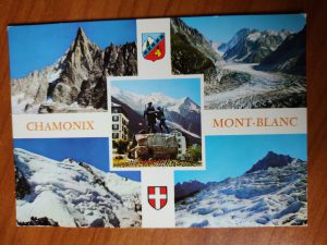 Postcard Chamonix Mont Blanc