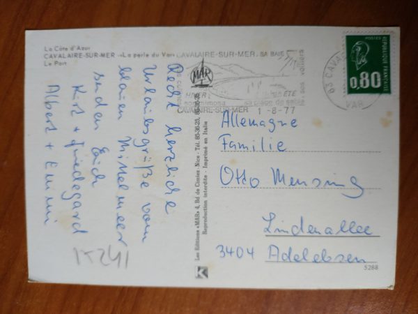 Postcard Cote de Azur Port - Image 2