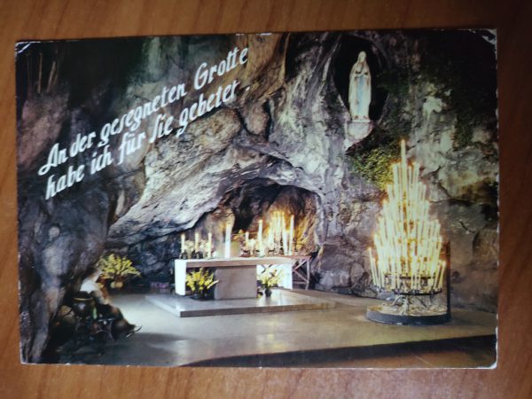 Postcard Lourdes Grotte