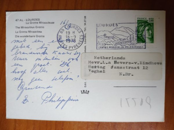 Postcard Lourdes Grotte - Image 2