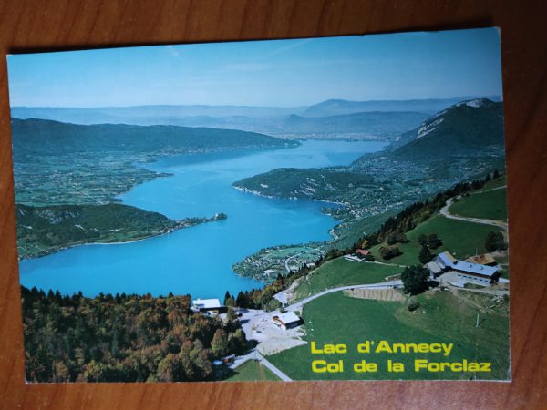 Postcard Col de la Forclaz Lac de Annecy