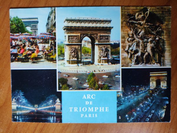 Postcard Paris Arc de Triomphe