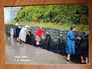 Postcard Lourdes Fontaines