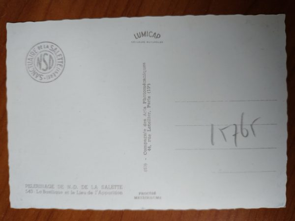Postcard Pelerinage Salette - Image 2