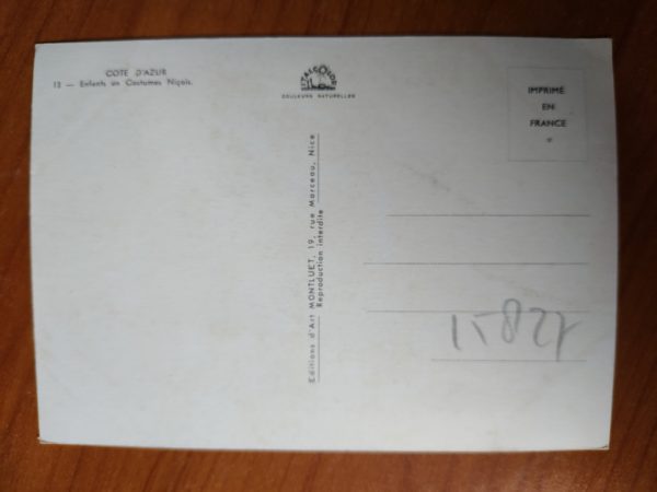 Postcard Cote de Azur Costume - Image 2